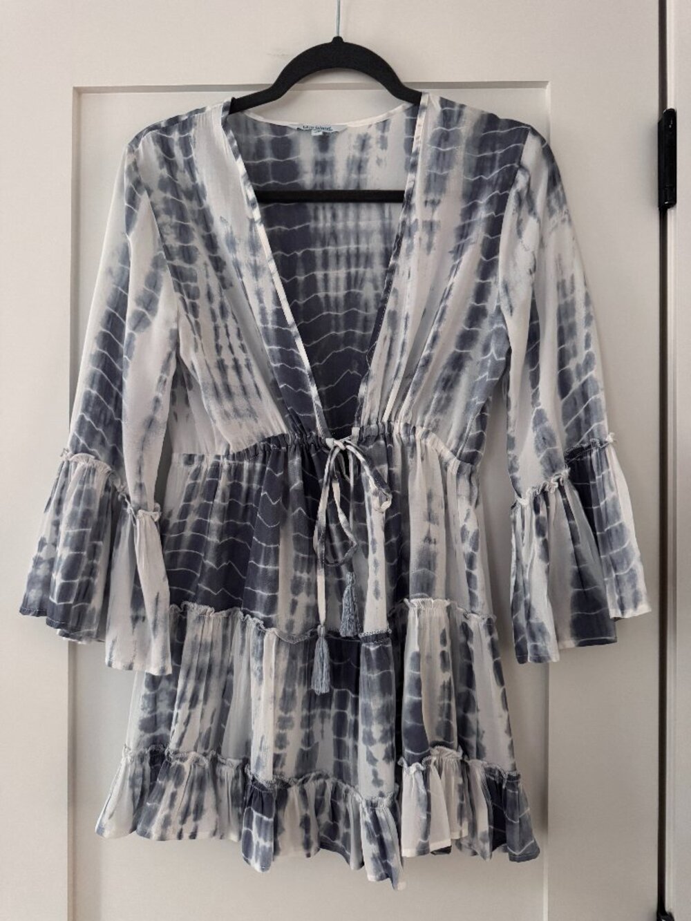 Blue Island Blue & White Beach Coverup — Size XS | Like New | Summer Resort